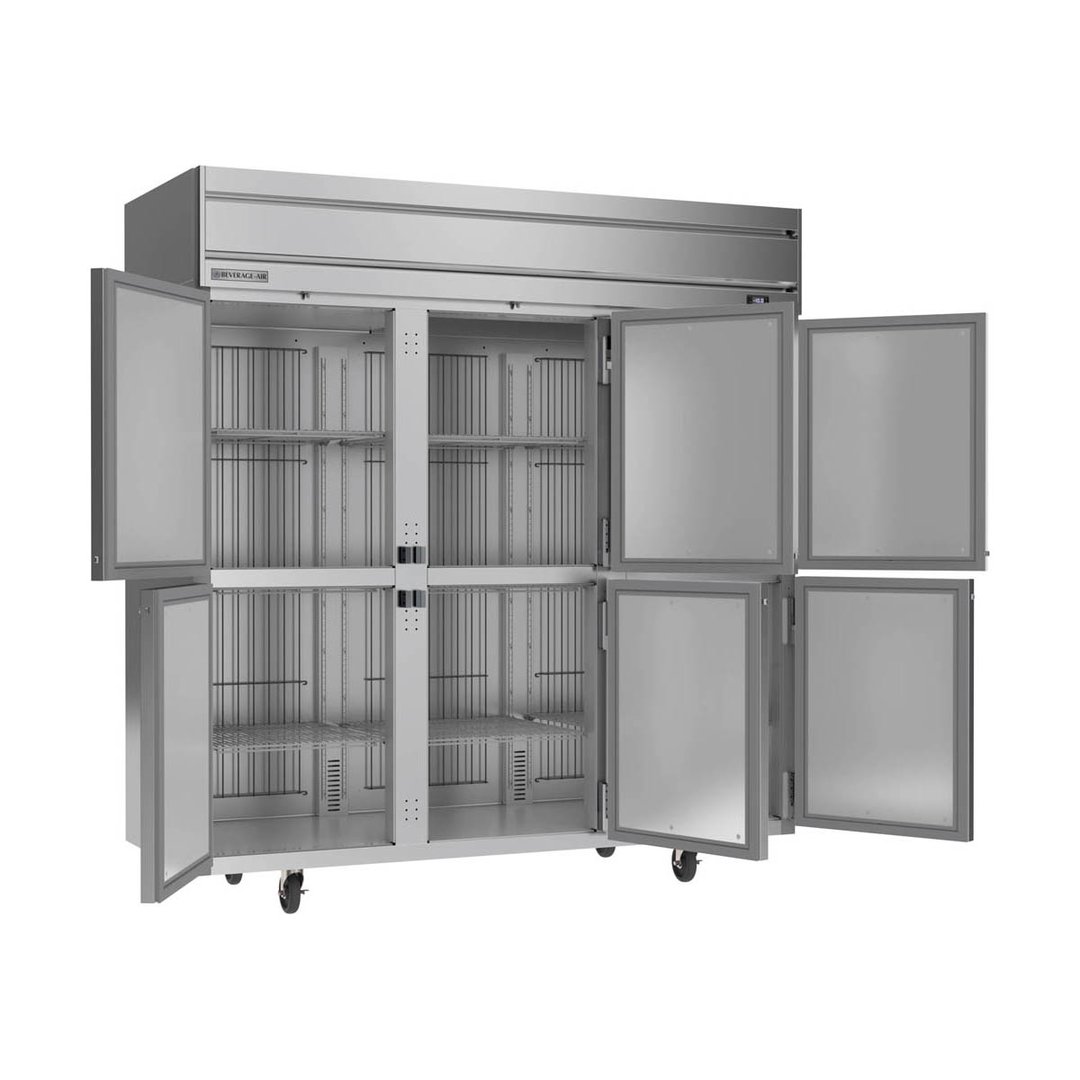 Beverage Air HFS3HC-1HS 78" Three Section Reach-In Freezer w/ 6 Half Solid Doors, Top Mount, 69 cu. ft.
