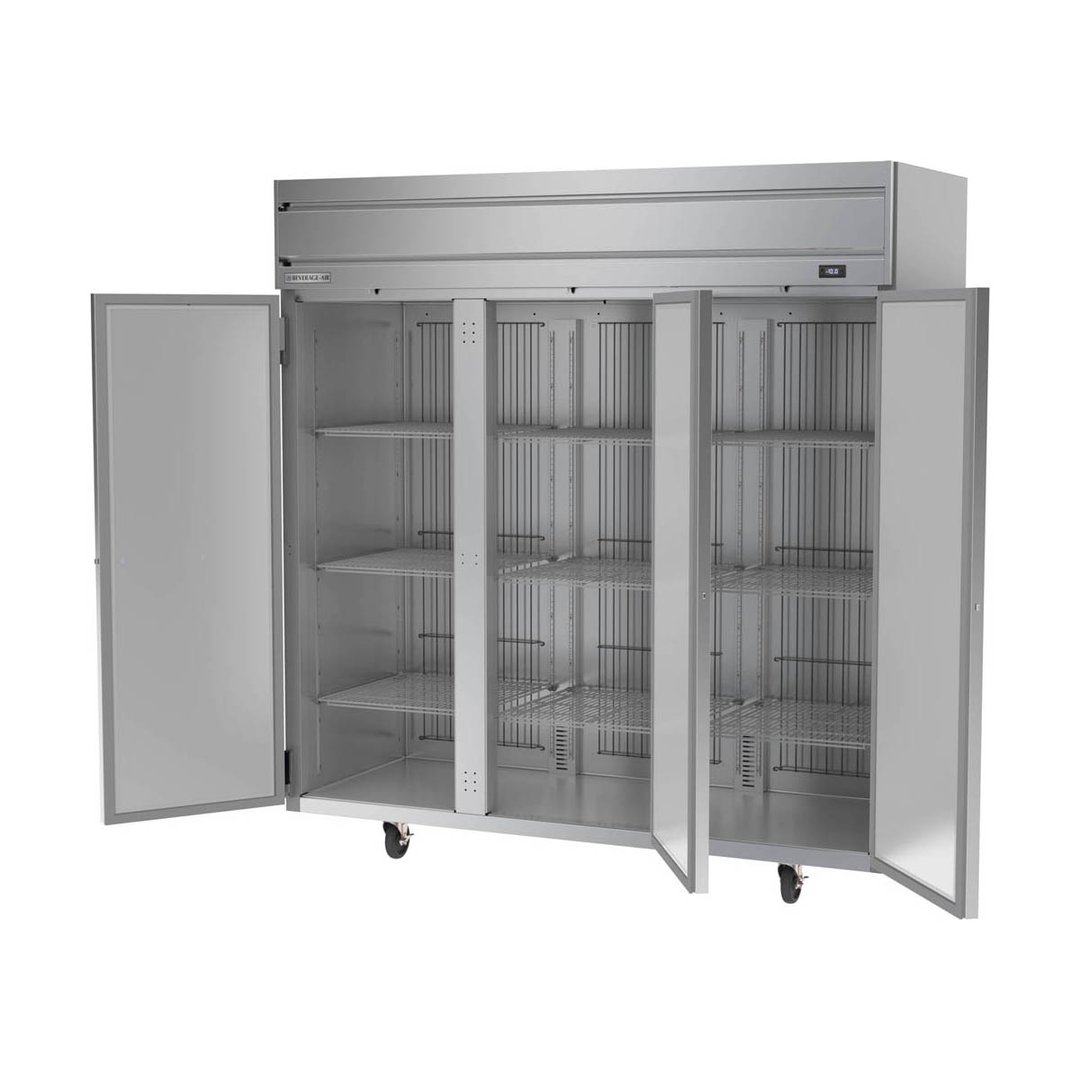 Beverage Air HFS3HC-1S 78" Three Section Reach-In Freezer w/ 3 Solid Doors, Top Mount, 69 cu. ft.