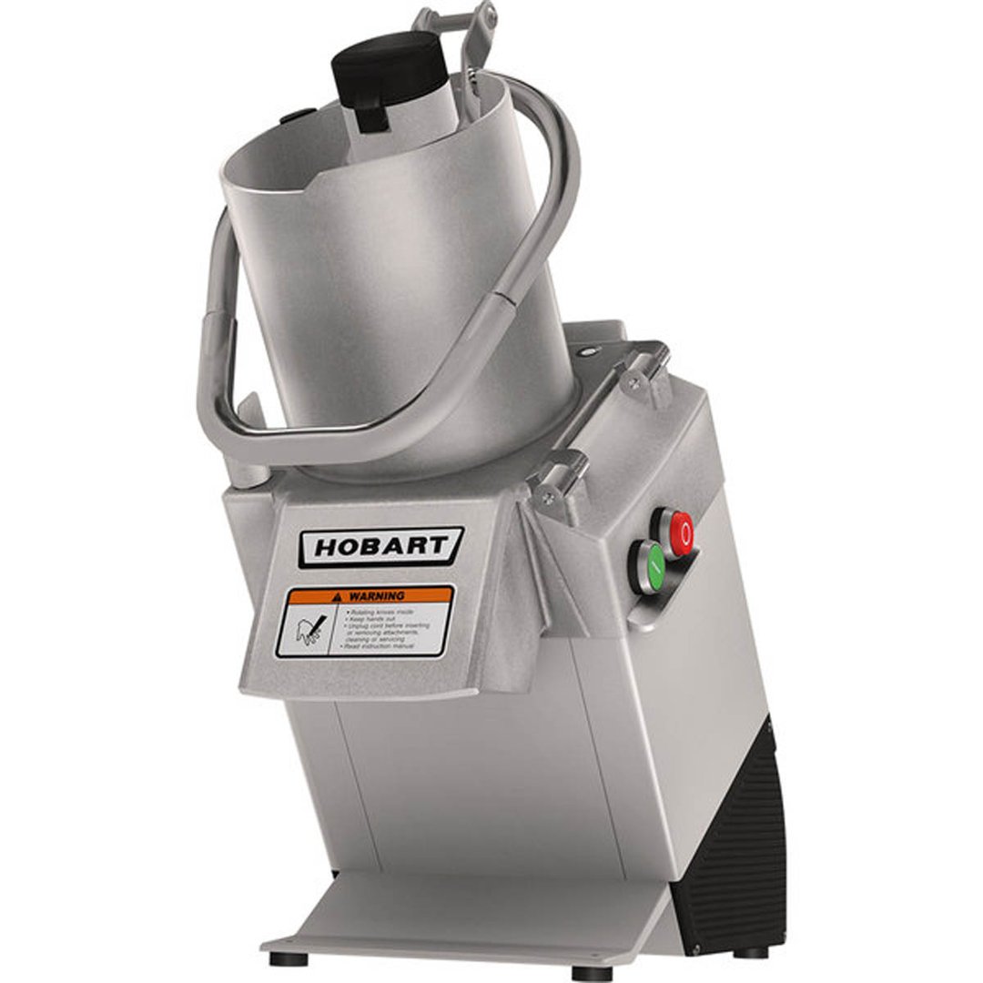 Hobart FP250-1A Benchtop Continuous Feed Food Processor with 15PLATE-3PACK-SS, 17 lbs per/min, 3/4 hp
