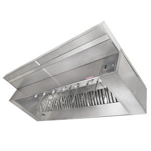 Captive Aire 10' L 430 Stainless Steel Make-Up Air Hood (Complete) with 2 Fans and Optional Fire System