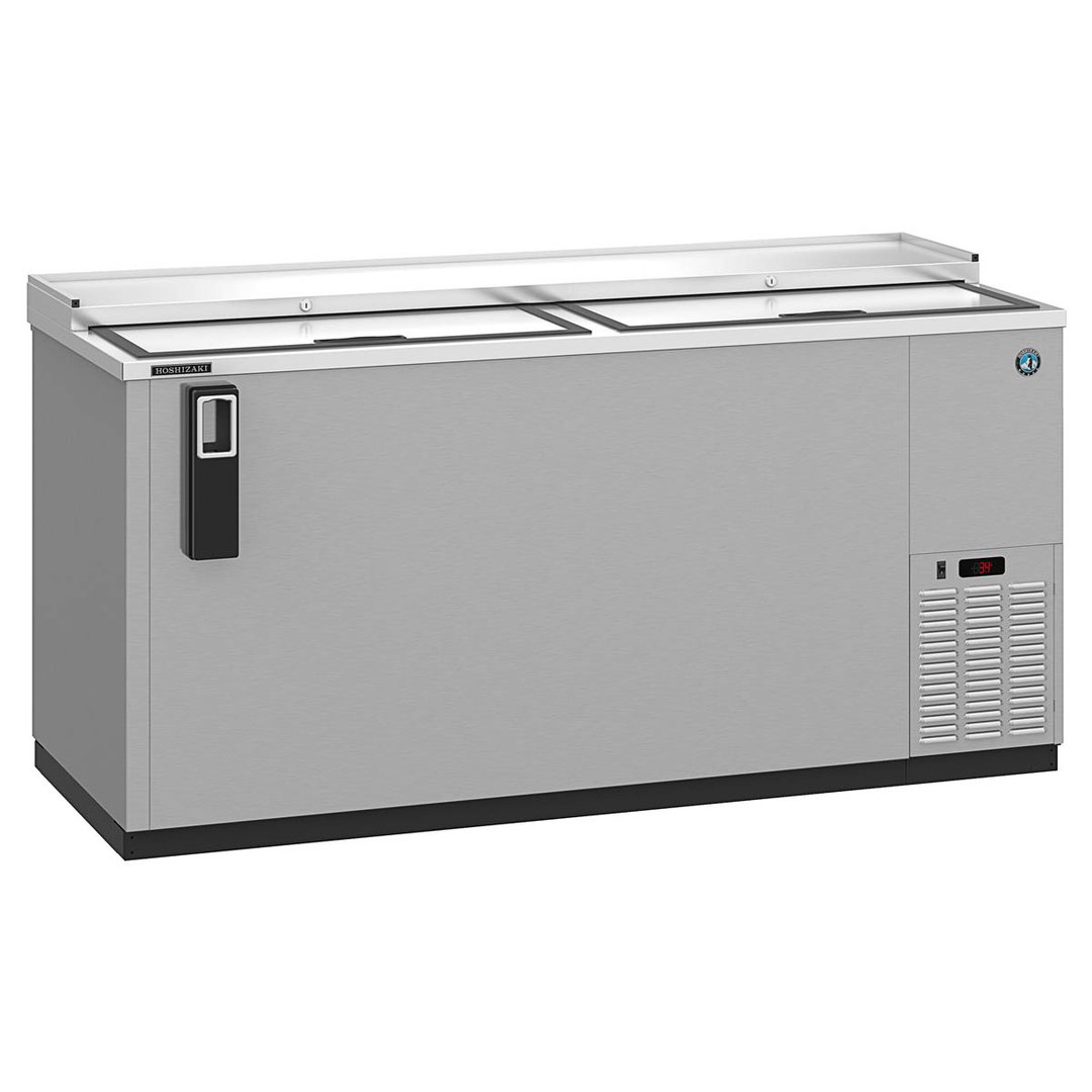 Hoshizaki CC65-S 65" Two Section Stainless Steel Horizontal Bottle Cooler, 19.6 cu. ft.