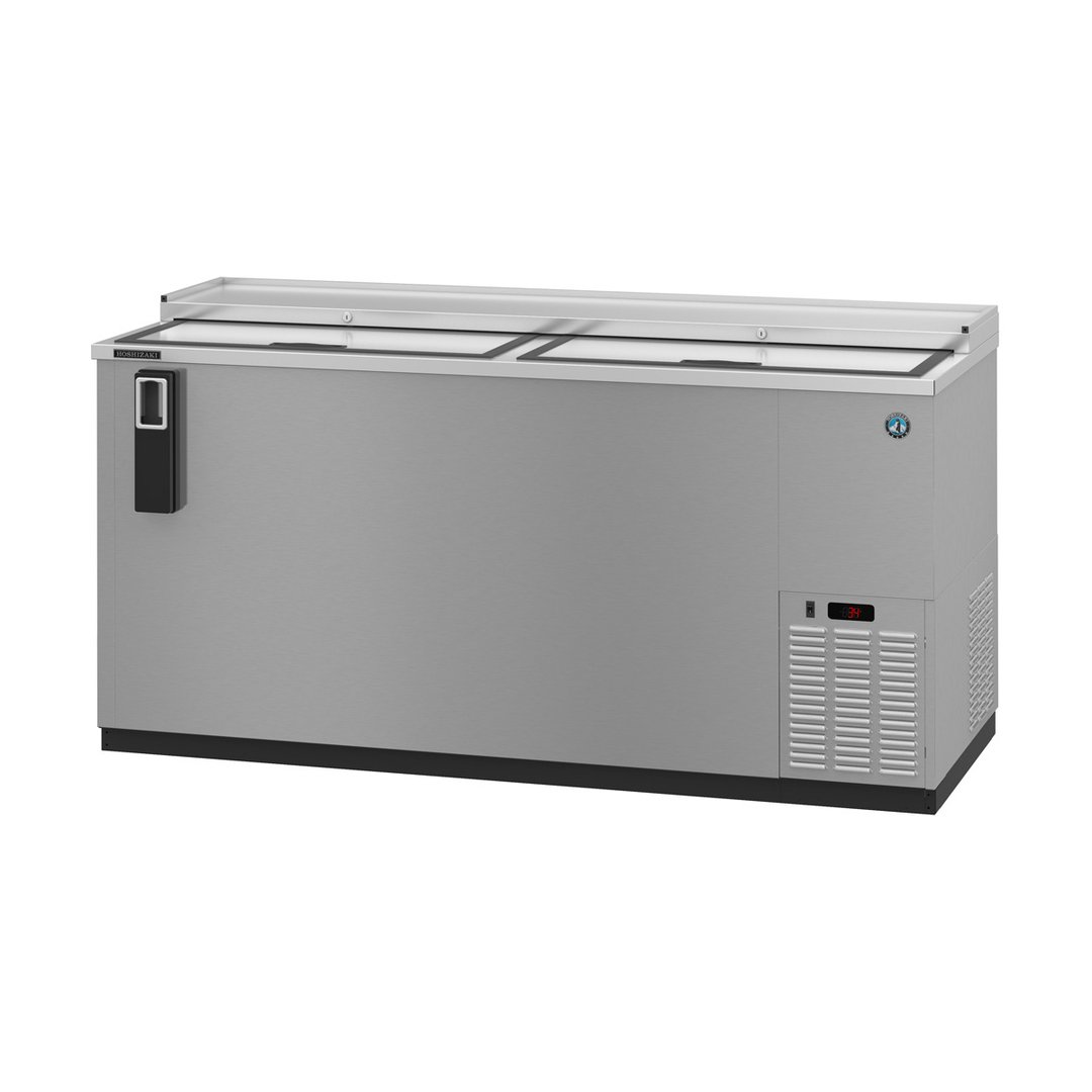Hoshizaki CC65-S 65" Two Section Stainless Steel Horizontal Bottle Cooler, 19.6 cu. ft.