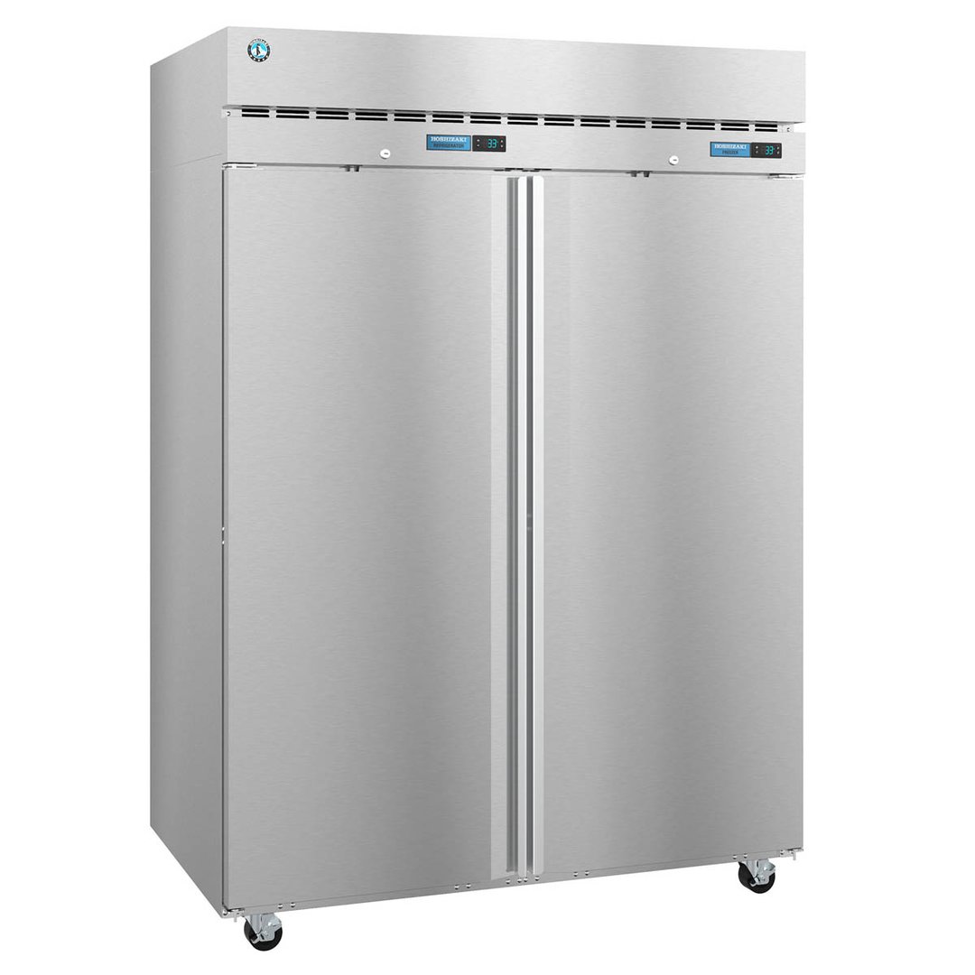 Hoshizaki DT2A-FS 55" 2-Section Reach-In Refrigerator/Freezer Combo w/ 2 Solid Doors, Steelheart Series