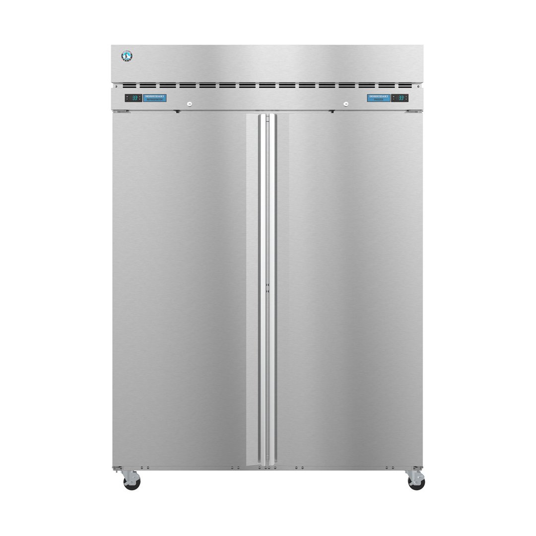 Hoshizaki DT2A-FS 55" 2-Section Reach-In Refrigerator/Freezer Combo w/ 2 Solid Doors, Steelheart Series