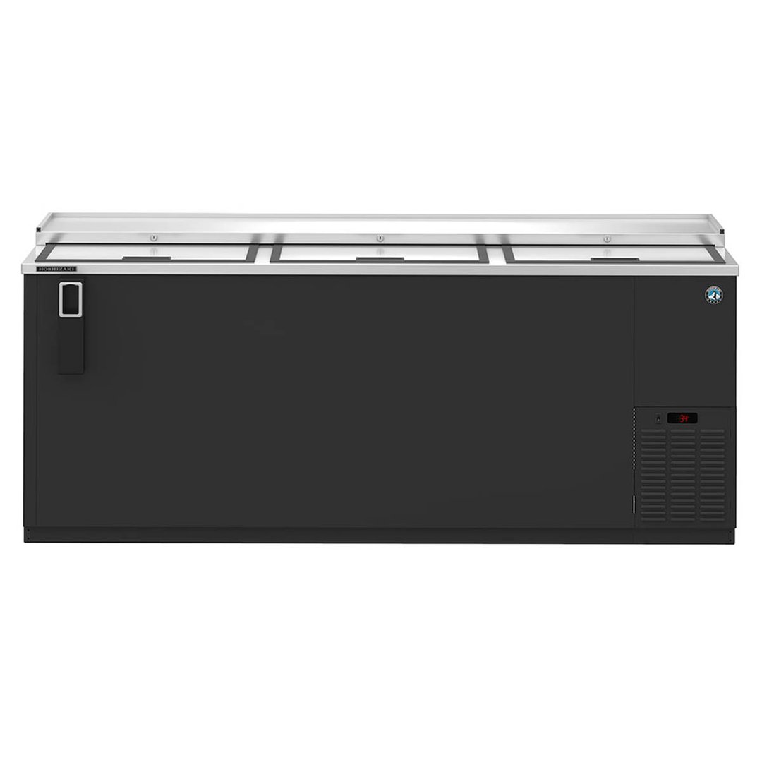 Hoshizaki CC80 80" Three Section Black Horizontal Bottle Cooler, 24.67 cu. ft.
