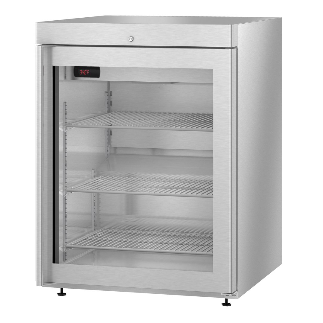 Hoshizaki HR24C-G 24" Compact 1-Section Undercounter Refrigerator w/ 1 Glass Door, 3.7 cu. ft.