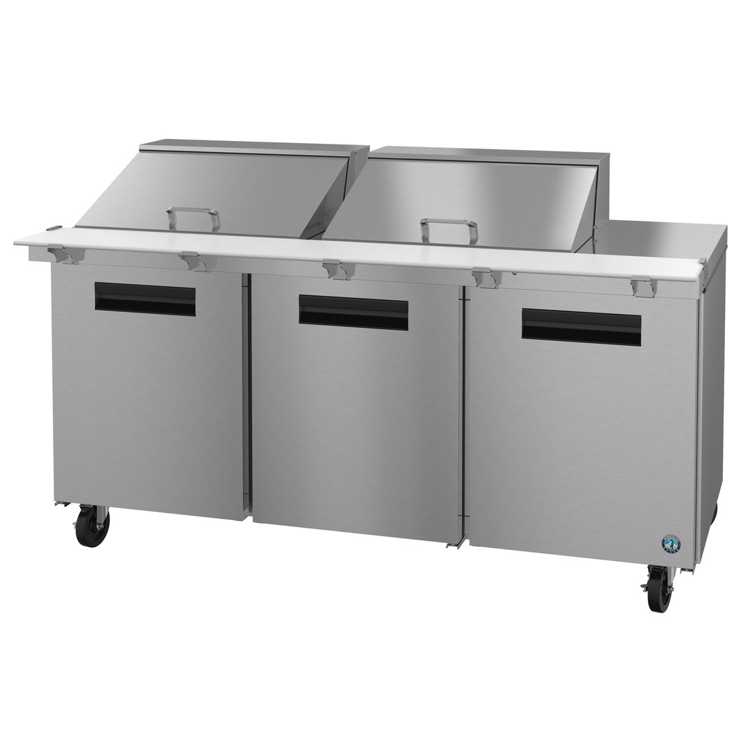 Hoshizaki SR72B-24M 72" Mega Top Sandwich / Salad Prep Table w/ 3 Doors, 24 Pans