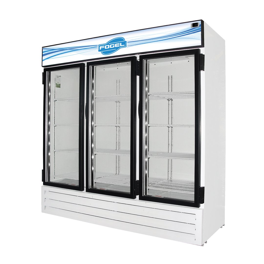 Howard-McCray CR-65-HC-US 78" Three Glass Door Merchandiser Refrigerator in White, 65 cu. ft.