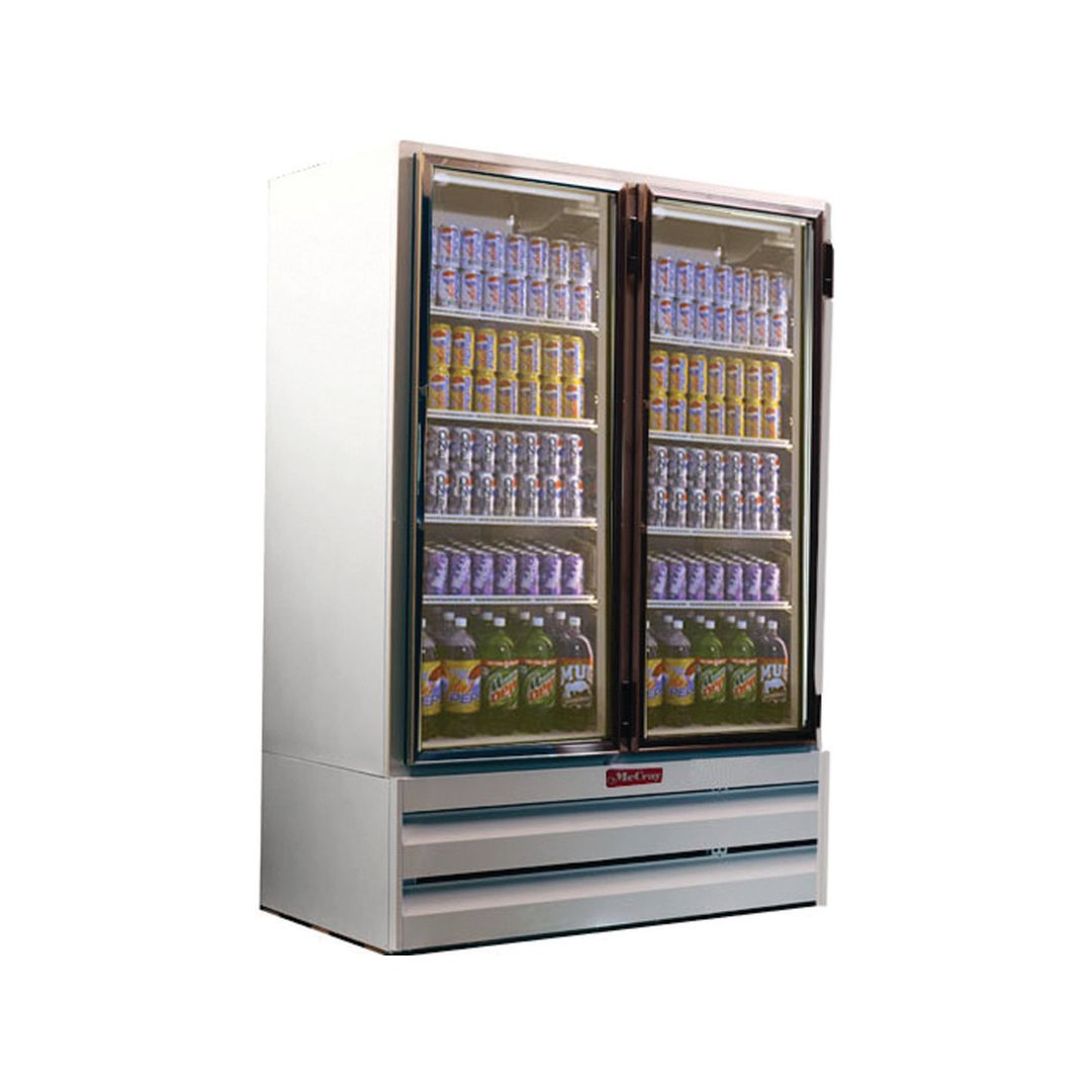 Howard-McCray GR42BM 52" Two Glass Door Merchandiser Refrigerator in White, 42 cu. ft.