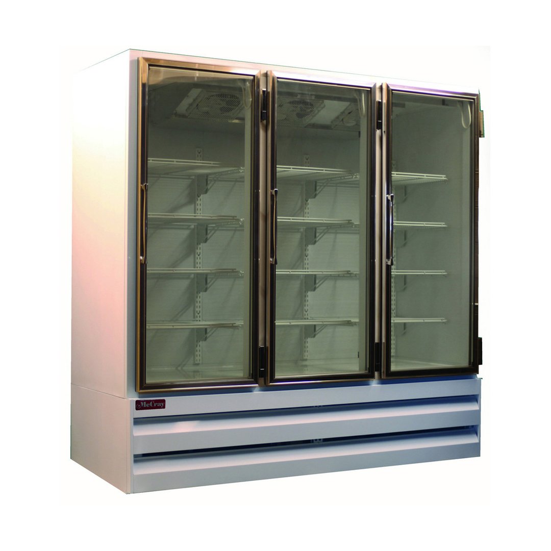Howard-McCray GR65BM-S 78" Three Glass Door Merchandiser Refrigerator, 65 cu. ft.