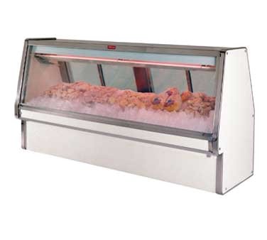 Howard-McCray R-CFS34E-6-S-LED 77" Flat Refrigerated Seafood Display Case, Remote, Stainless