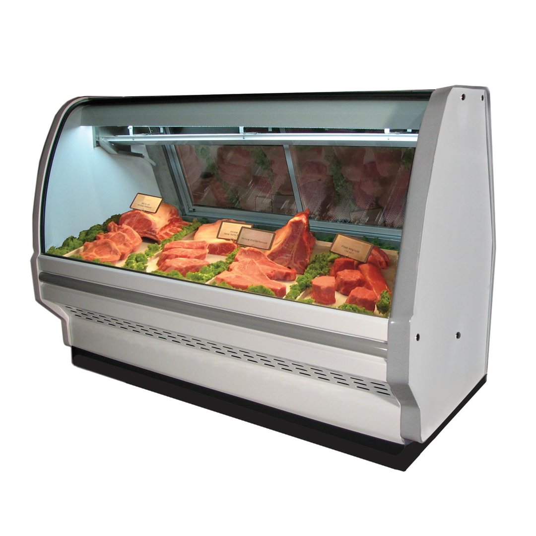 Howard-McCray R-CMS40E-8C-LED 100" Single Duty Curved Refrigerated Meat Display Case, Remote