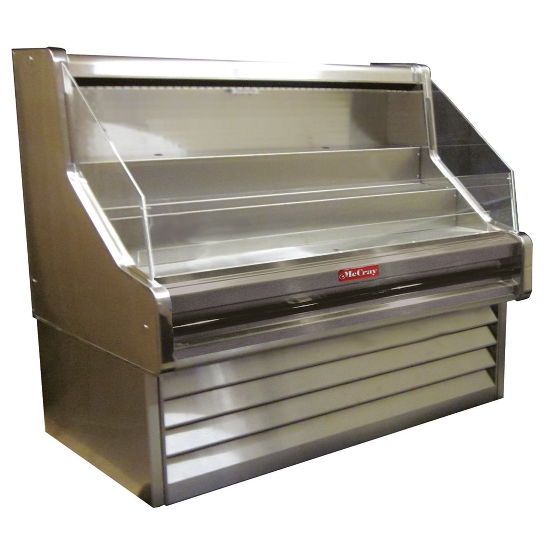 Howard-McCray SC-OS30E-4-S-LED 51" Horizontal Impluse Open Merchandiser, Stainless Steel, Self-Contained, 3 Shelves, w/ LED Lighting