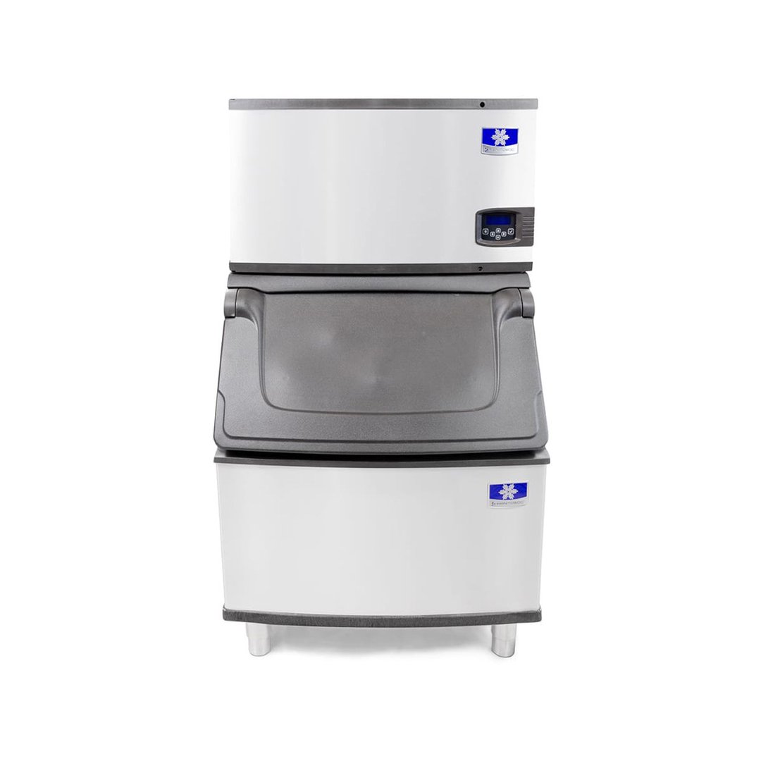 Manitowoc IDT0450A/D400 Air Cooled Full Cube 470 lb Ice Machine with Bin, 365 lb Storage