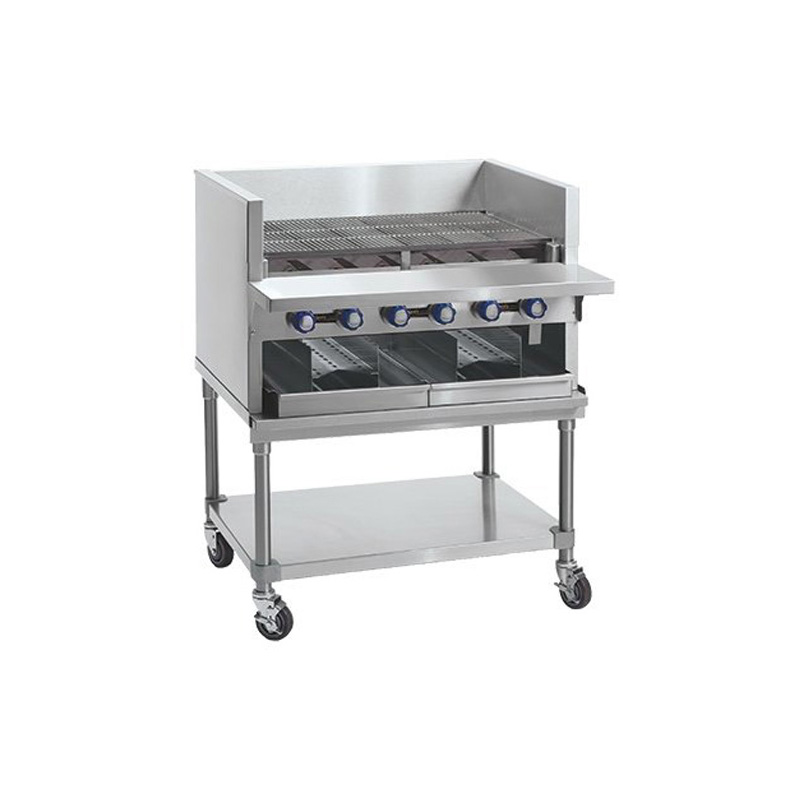 Imperial IABA-48 48" Countertop Gas Radiant Smoke Charbroiler w/ (8) Burners, 160.000 BTU