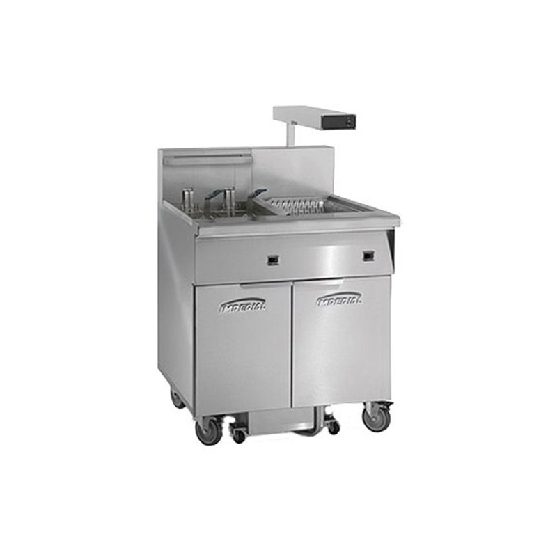 Imperial IFSCB175EU Full Pot Floor Model Electric Fryer w/ 75-lb., Thermostatic Controls, Built-In Filtration