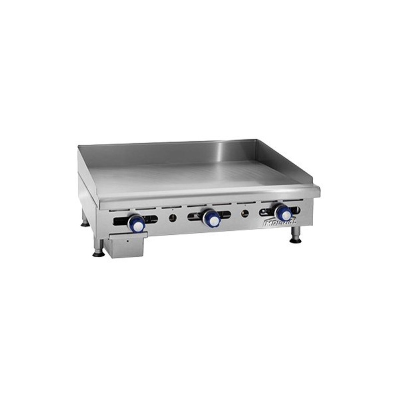 Imperial IMGA-2428-1 24" Countertop Gas Griddle, Manual Controls, 1" Steel Plate, 60.000 BTU