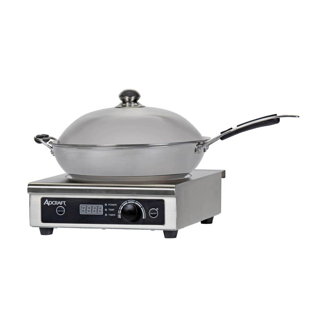 Adcraft IND-WOK208V Countertop Wok Induction Cooker w/ 1 Burner, Ceramic Glass Top