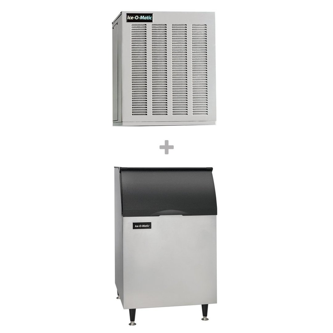 Ice-O-Matic MFI0800A/B55PS/KBT19 Air Cooled Flake 900 lb Ice Machine with Bin, 510 lb Storage