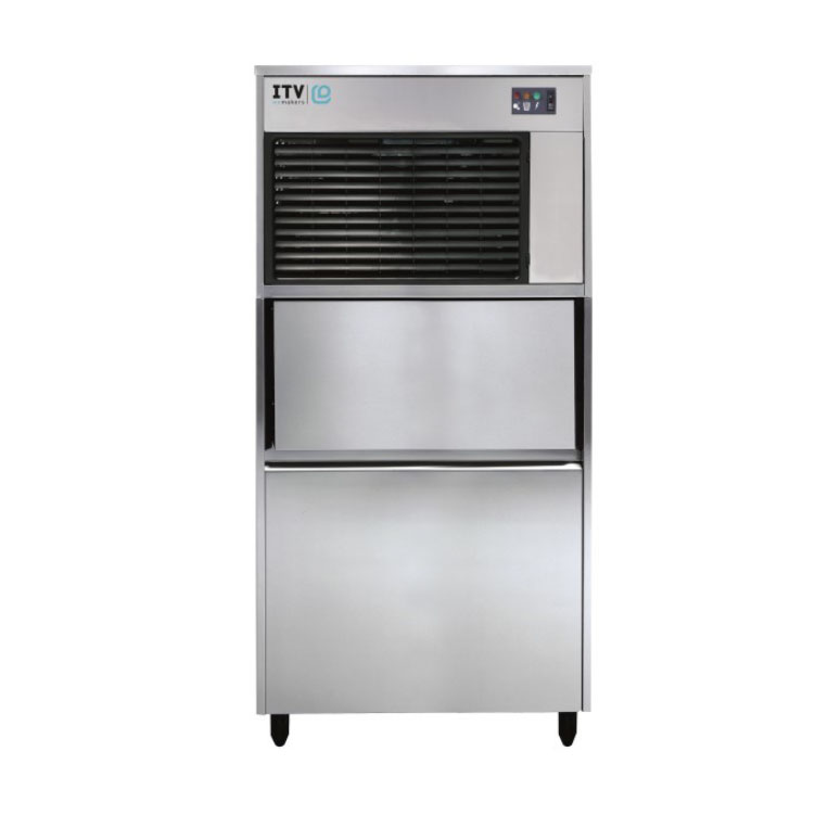 ITV Ice Makers IQ 300C Air Cooled Flake 360 lb Ice Machine with Bin, 132 lb Storage