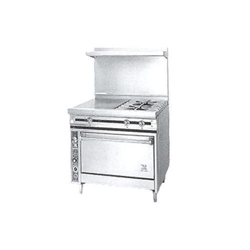 Jade JTRH-18G-1HT-36C 36" Gas Heavy Duty Range w/ 18" Griddle, (1) Hot Top, (1) Convection Oven, 100.000 BTU