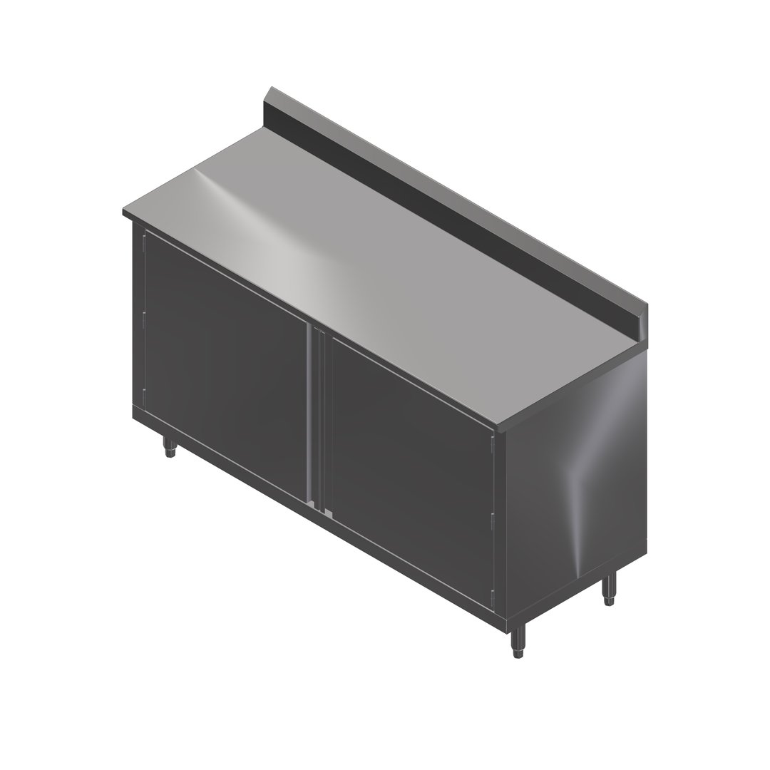 John Boos 4CH6R5-3036 36" Cabinet Base Hinged Doors Work Table