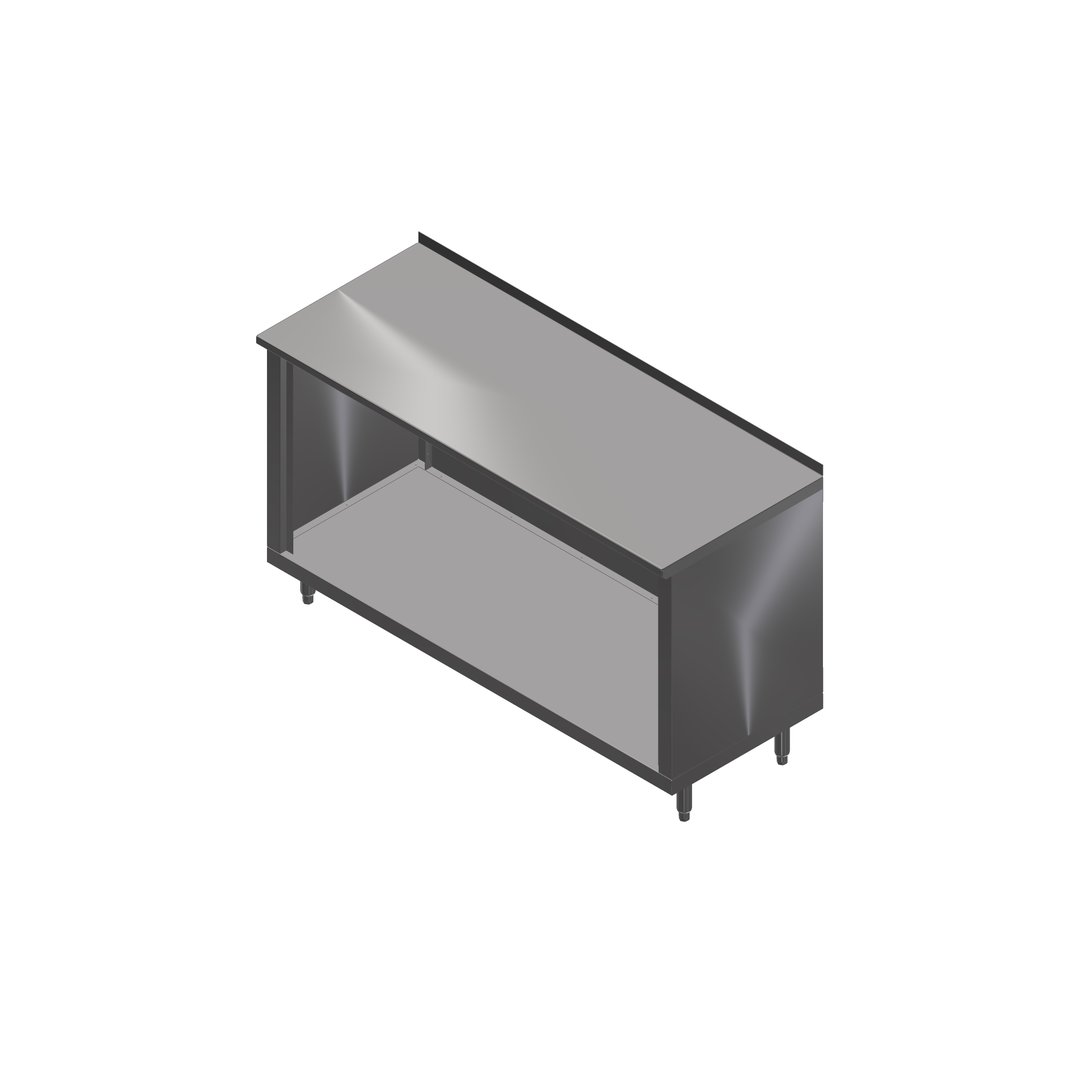 John Boos 4CO4R1.5-2448 48" Cabinet Base Open Front Work Table