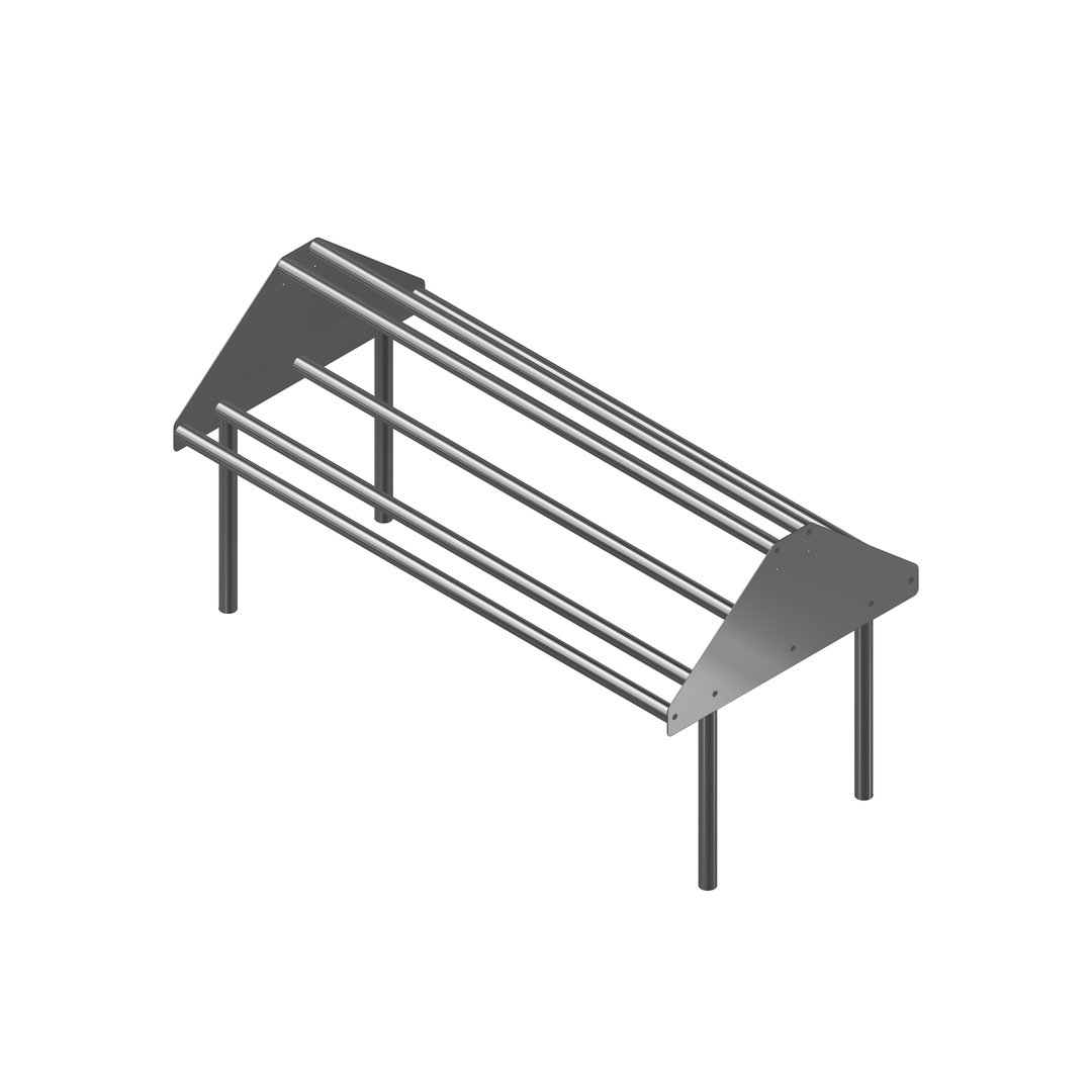 John Boos DTSS-30120-T Stainless Steel Tubular Wall Mounted Sorting Shelf - 120"W x 30-1/2"D