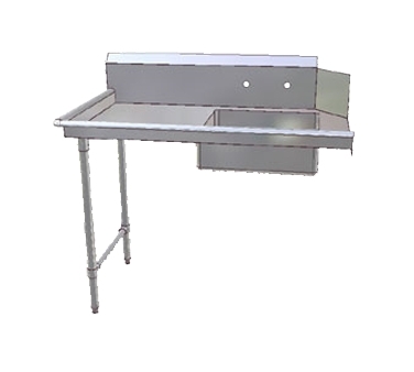 John Boos JDTS-20-72L-X 72" Straight Soiled Dishtable w/ Left Table, Pre-Rinse Sink, 10" Backsplash