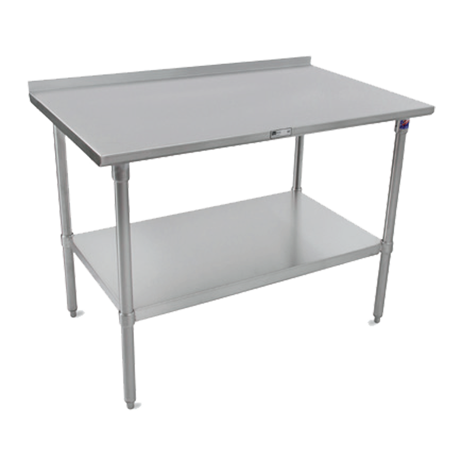 John Boos ST6R1.5-2436SSW Stainless Steel Top " 36" - 38" Work Table
