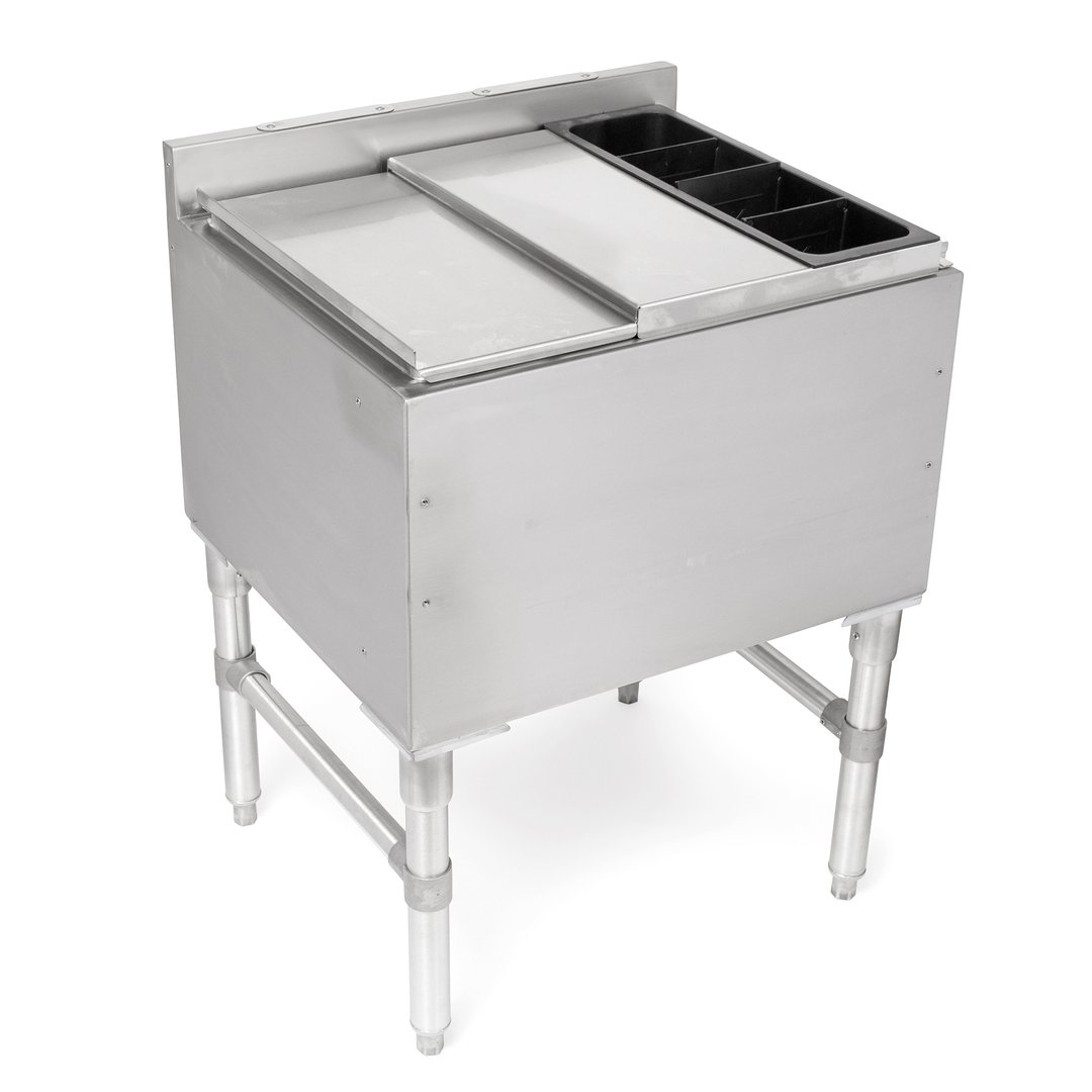John Boos UBIB-2130-CP10-X Underbar Ice Bin / Cocktail Unit w/ 10 Circuit Cold Plate 