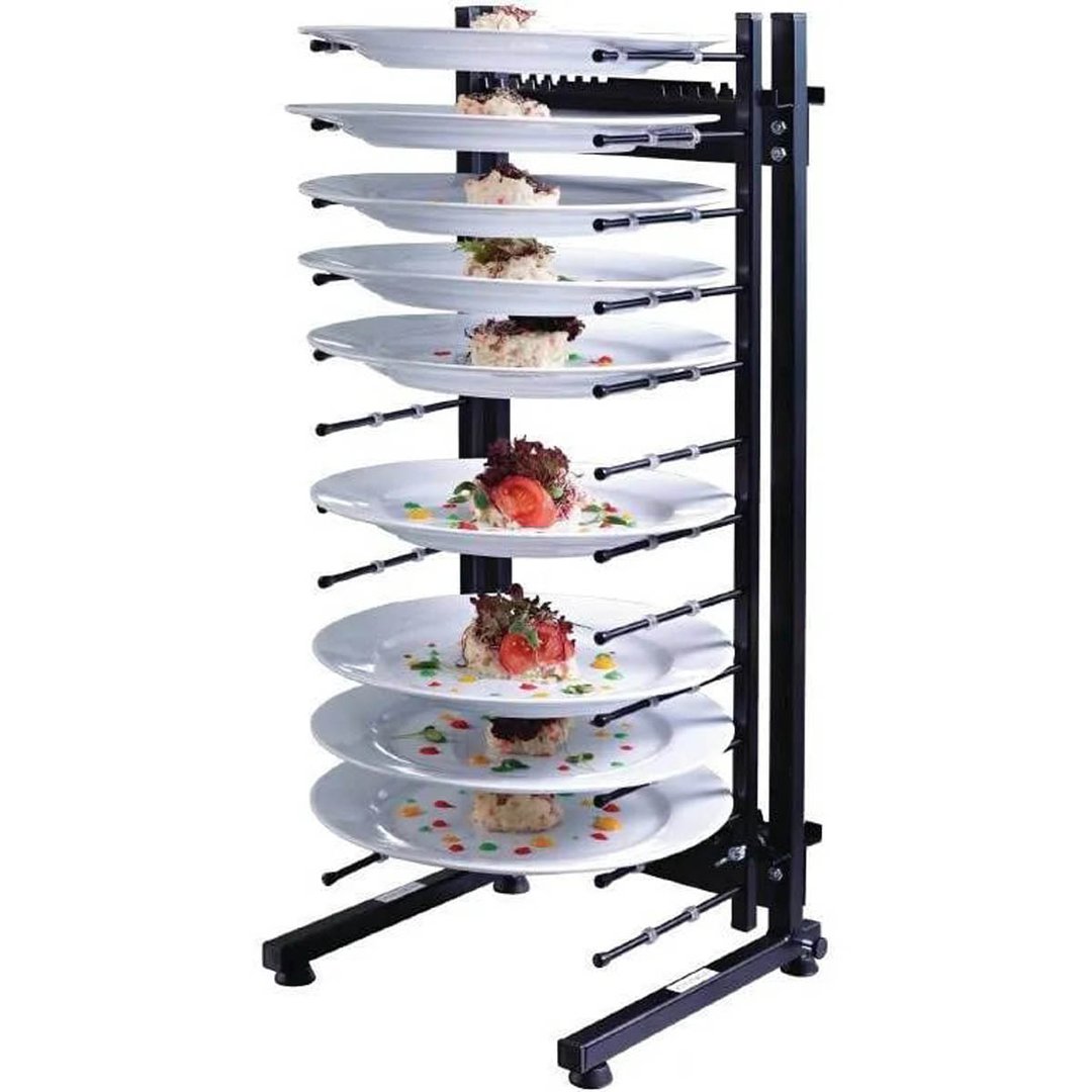 JackStack JS012C, 12-Plates Countertop Plate Rack with Steel Construction and Black Powder Coated 