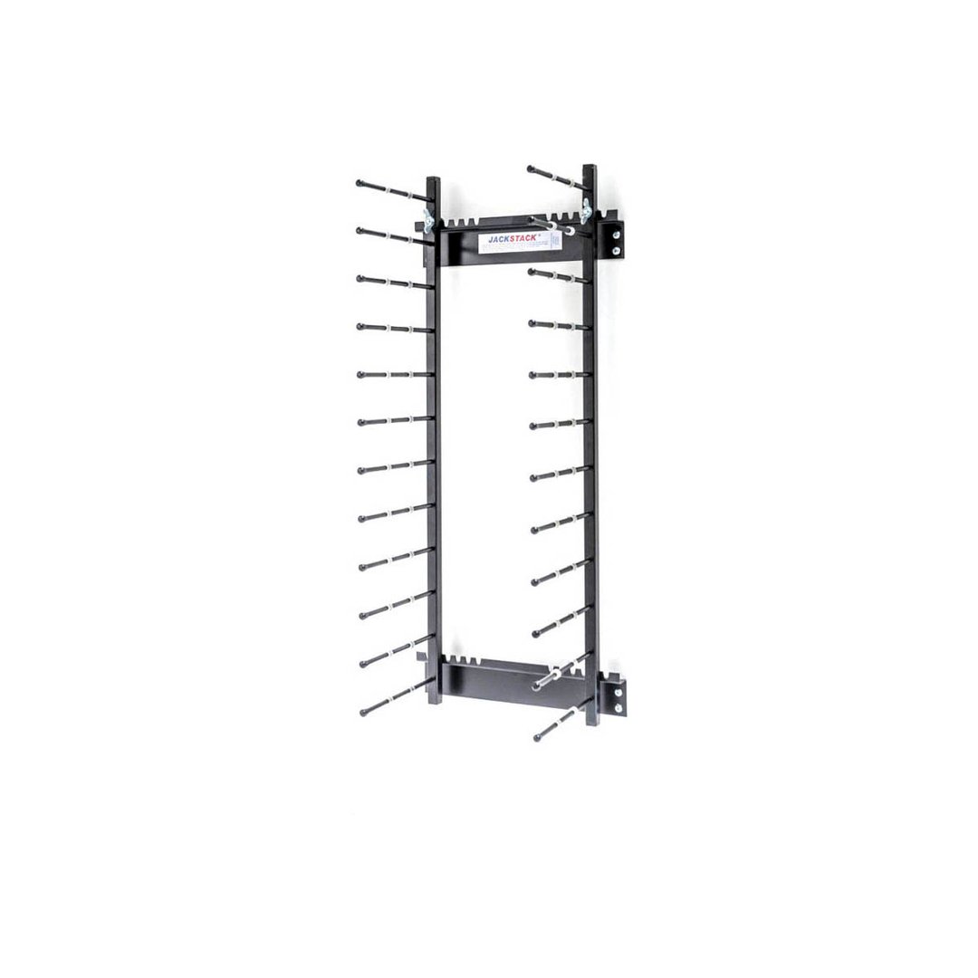 JackStack JS012HW, 12-Plates Wall Mount Plate Rack with Steel Construction and Black Powder Coated 