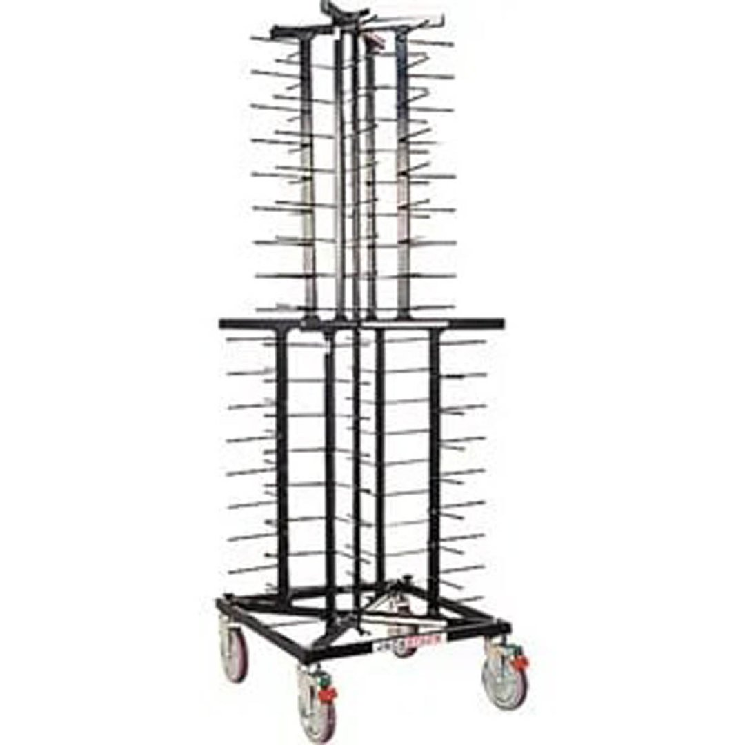 JackStack JS072, 72-Plates Mobile Plate Rack with Steel Construction and Black Powder Coated 