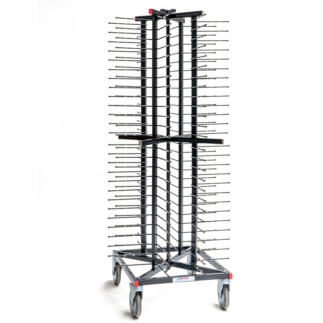 JackStack JS104/9 PIZZA Mobile Pizza Pan/Screen Rack with 104 Total Pizza Capacity