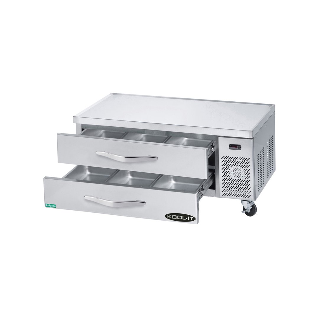 Kool-It KCB-60-2M 60" 2 Drawers Refrigerated Chef Base w/ Marine Edge Top