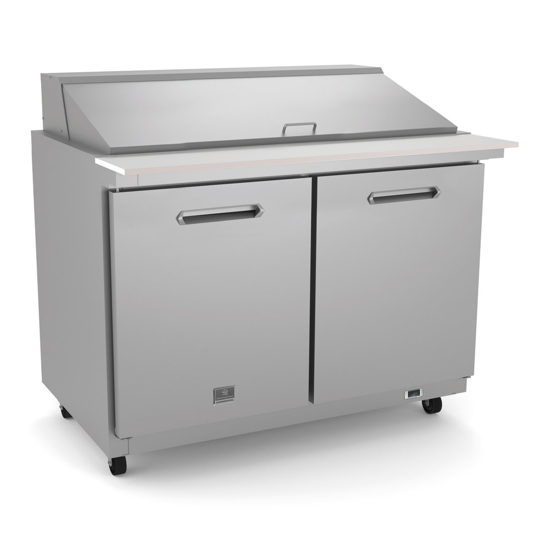 Kelvinator KCHMT48.18 48" Mega Top Sandwich/Salad Prep Table w/ 2 Doors, 18 Pans