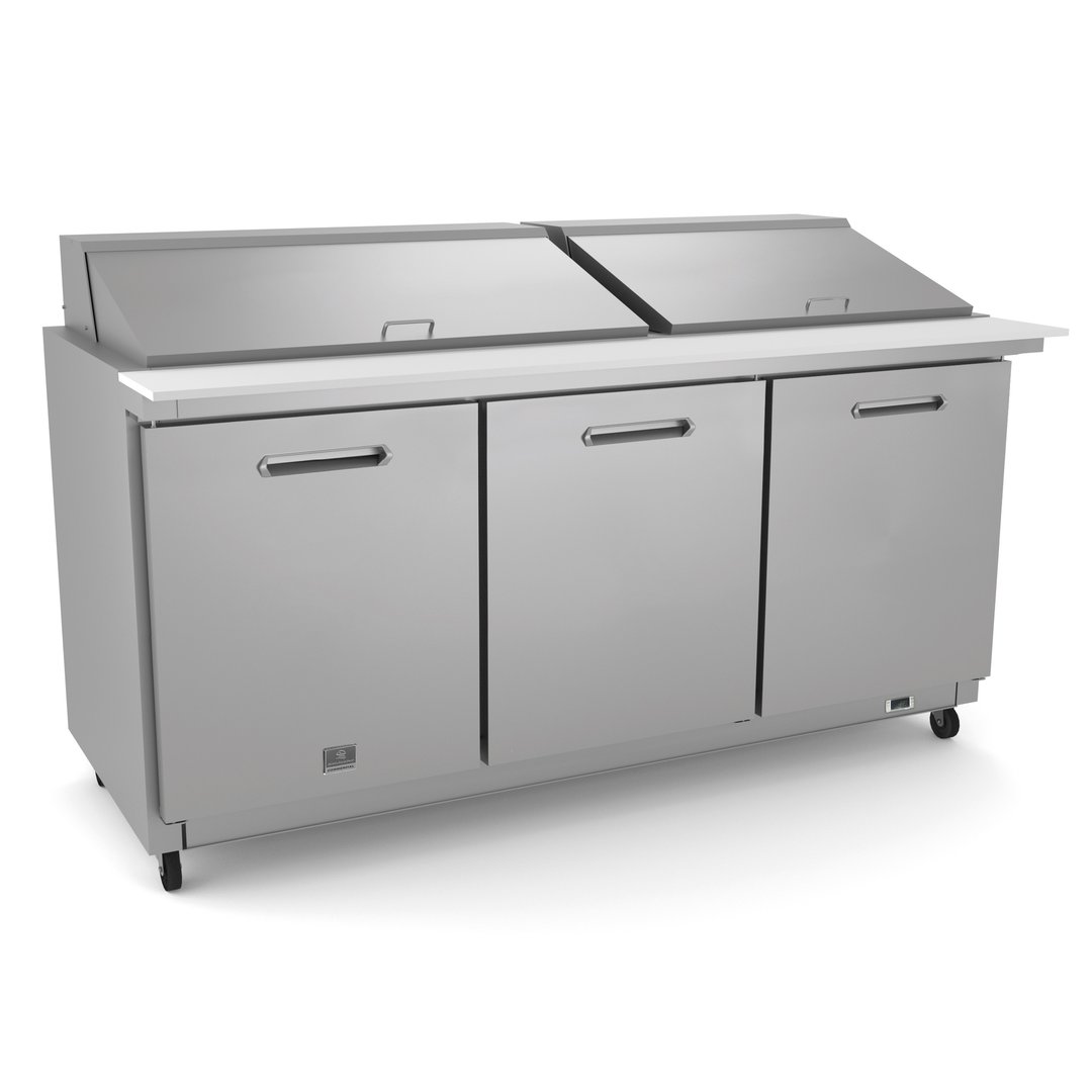 Kelvinator KCHMT70.30 71" Mega Top Sandwich/Salad Prep Table w/ 3 Doors, 30 Pans
