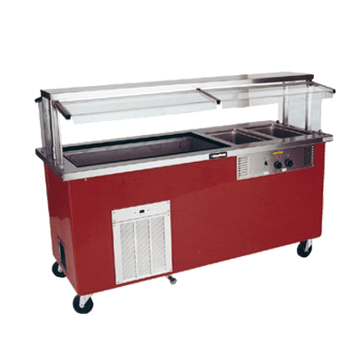 Delfield KH2CR-96-BP 96" Hot/Cold Serving Counter, (2) Hot & (1) Cold Well