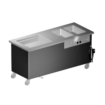 Delfield KH4C-96-NU 96" Hot/Cold Serving Counter, (4) Hot & (1) Ice-Cooled Well
