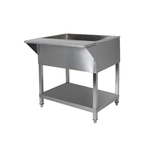 Klinger's Trading CP2 32" Stationary Ice-Cooled Cold Pan Table, (2) Pan
