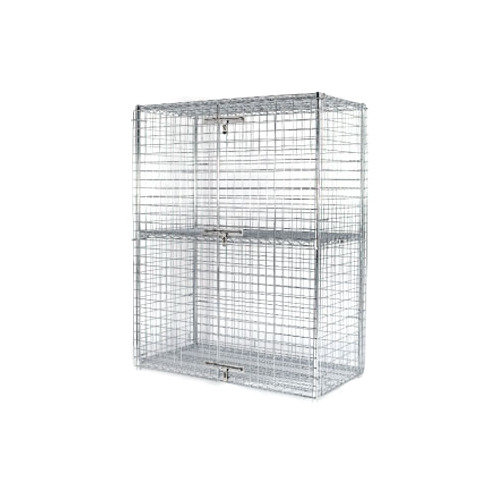 Klinger's Trading SECURITYCAGE-2448 Wire Security Cage Unit with Chrome Finish, 48" x 24" x 63"