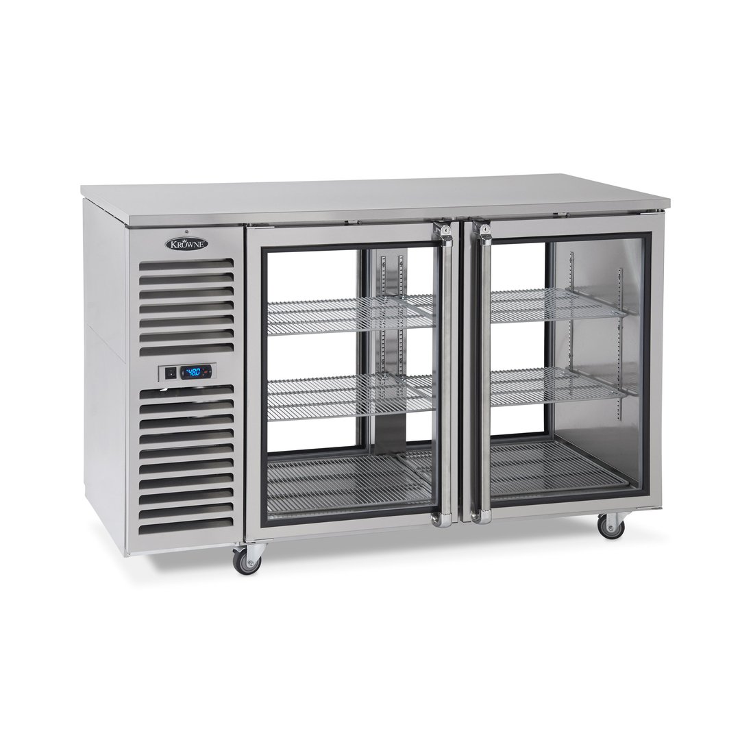 Krowne KPT84L 84" Pass-Thru Solid Door Back Bar Cooler