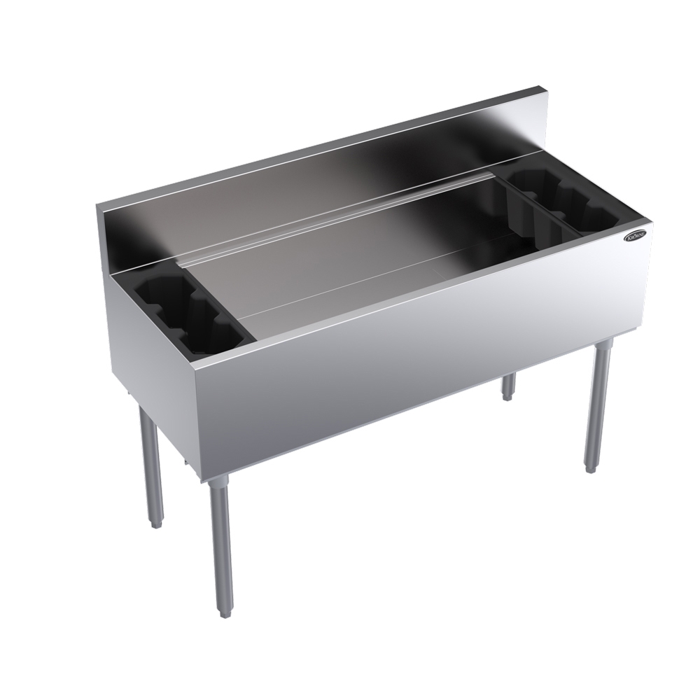 Krowne KR19-48-10 48" Underbar Ice Bin/Cocktail Unit w/ 147 lbs. Ice, 10-Circuit Cold Plate
