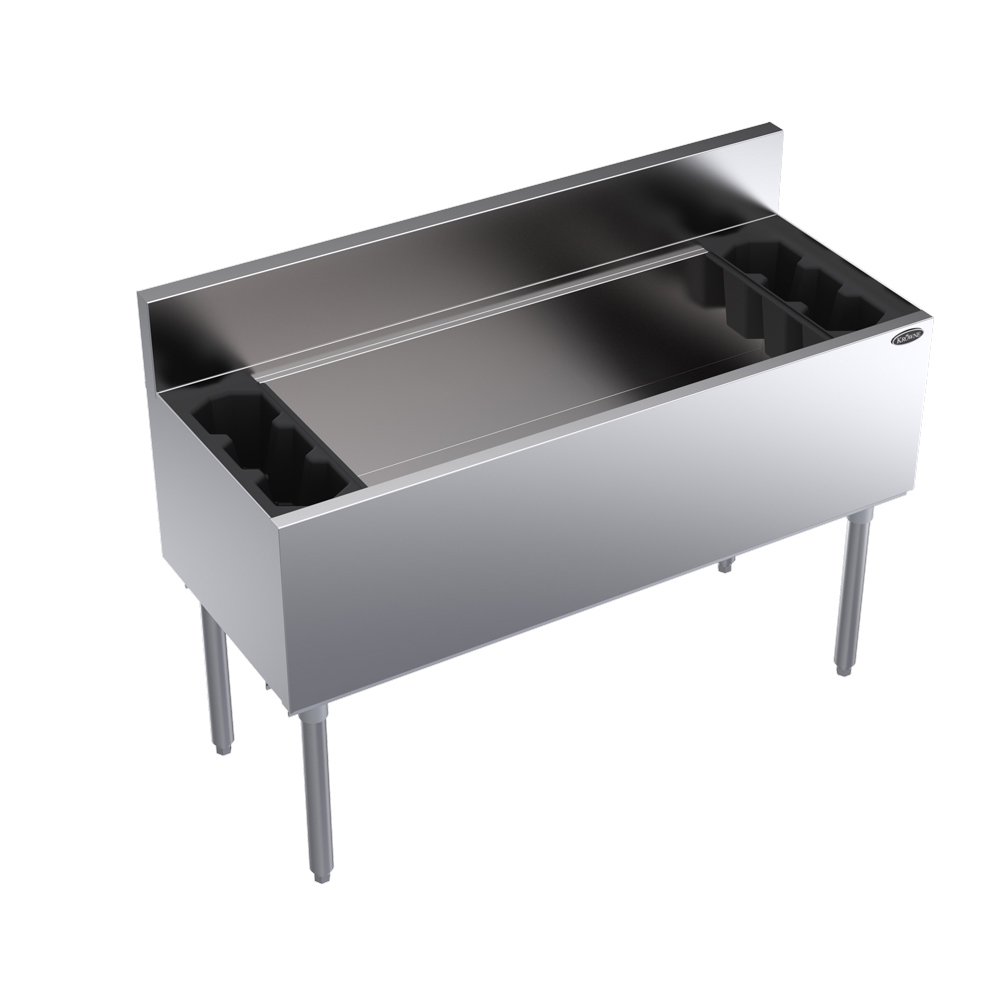 Krowne KR19-48DP 48" Underbar Ice Bin/Cocktail Unit w/ 178 lbs., 15" Bin Depth, No Cold Plate