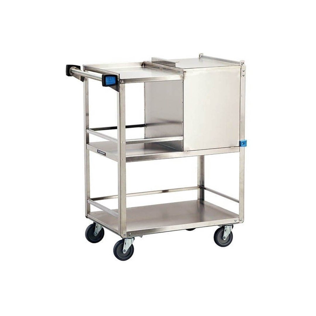 Lakeside 230 Stainless Steel Mobile Ice Bin, 50 lb, Silver