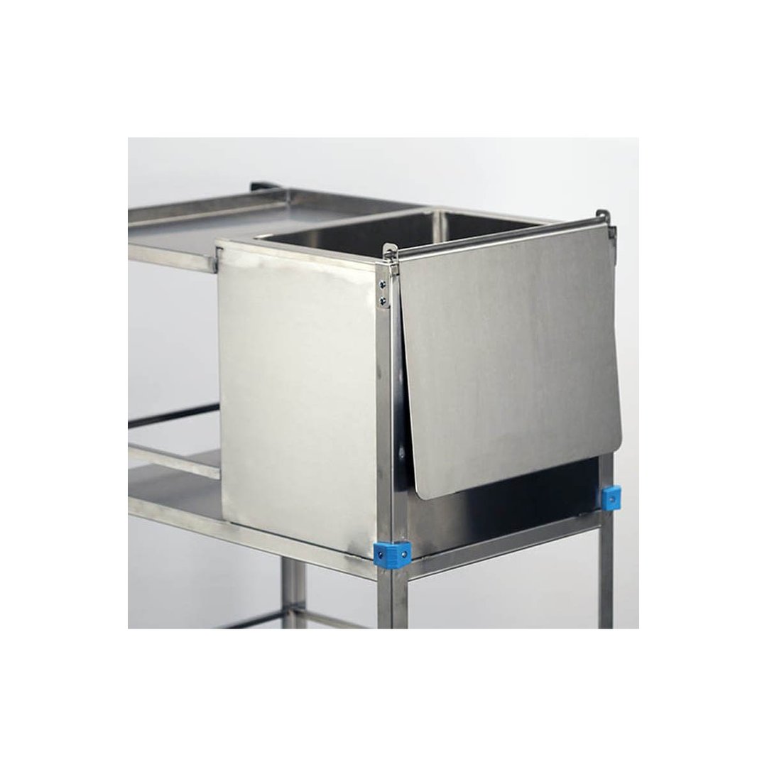 Lakeside 230 Stainless Steel Mobile Ice Bin, 50 lb, Silver