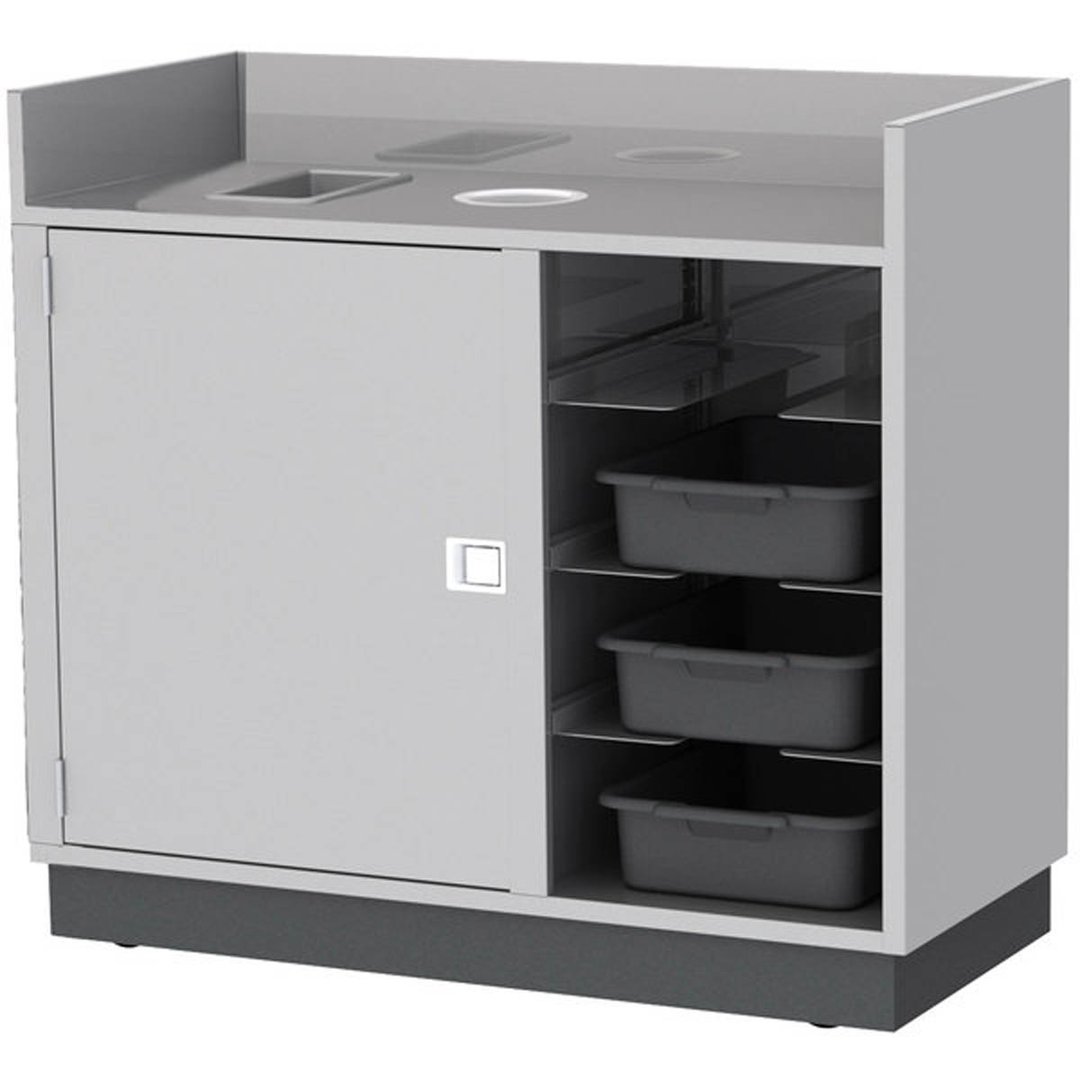 Lakeside 4610 Stainless Steel Mobile Bussing / Waitress Station, 49"W x 28"D x 46-1/4"H