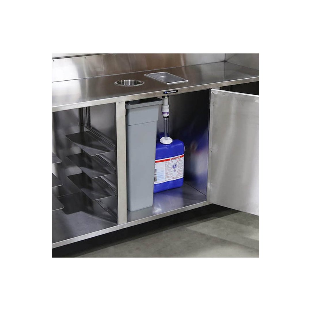 Lakeside 4615 Stainless Steel Mobile Bussing / Waitress Station - 70"W x 28"D x 46-1/4"H