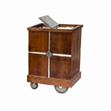 Lakeside 79869 Stainless Steel Mobile Ice Bin, 200 lb, Dark Brown